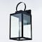 Vaxcel Medinah 7-in. W 1 Light Dusk to Dawn Black Outdoor Wall Lantern Clear Glass T0601 - alternate 7